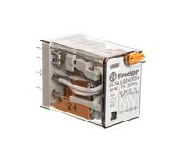 Relais industriel 4P 7A 24V AC bouton poussoir 55.34.8.024.0054