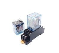 Relais intermédiaire électromagnétique LY2NJ, HH62P, petit, AC 10 A/250 V, 8 broches, bobine, DPDT, avec socle, 2 NO-2 NC(Has socket,AC110V)
