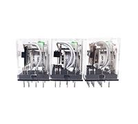 Relais intermédiaire électromagnétique miniature à bobine, commutateur HH52P, HH53P, HH54P, LED DC 6 V, 12, 24, AC 220, MY2NJ/MY3NJ/MY4NJ, 50 pièces(HH52P AC220V)