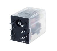Relais intermédiaire électromagnétique miniature à bobine MY2P HH52P MY2NJ DPDT avec base de prise et LED CA(AC,12V)