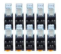 Relais intermédiaire HH53P MY3NJ, 10 jeux/lot, avec base, 11 broches, 3NO/3NC, 5 A, 110/220 VCA, 12/24 VCC(AC,6V)