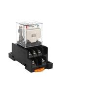 Relais intermédiaire HH63P LY3NJ 10A Micro relais électromagnétique ACDC12V24V AC110V 220V 380V avec 11 broches Socle PTF11A (DC 24V)