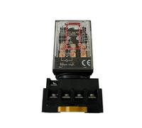 Relais intermédiaire MK3P-I MK3P petit relais électromagnétique 11PIN avec Base DC12V DC24V AC36V AC110V AC220V AC380V(AC380V)
