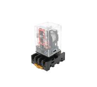 Relais intermédiaire MK3P-I MK3P petit relais électromagnétique avec Base 11PIN DC12V DC24V AC110V AC220V 1 pièces(DC24V)