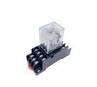 relais, Interrupteur électromagnétique miniature à bobine HH52P HH54P HH62P JQX-13F/2Z avec base MY2NJ MY4NJ LY2NJ(HH54P AC110V 3A)