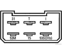 Relais, intervalle d'essuyage HERTH+BUSS ELPARTS 75614303 pour LP 3.78 1977-1984