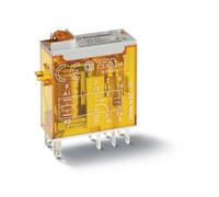 Relais miniature 2RT 8A 12V AC indicateur mécanique + bouton test 304861 FINDER