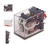 Relais miniature Finder 230 V CA 5 A 4 contacts inverseurs 14 broches pour montage sur rail DIN