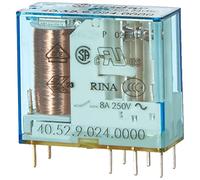 Finder Relais miniature pour circuit imprimé 24 V DC, 2 contacts, 8 A