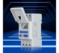 Relais Minuterie AC 220V Monté sur Rail - Affichage LCD Numérique Programmable, 16 Groupes de Commutation pour Appareils Électroménagers Industriels