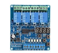 Relais Multifonction, Module de Carte D'interface de Relais temporisé Multifonction à 4 Canaux Voyant Lumineux 8-36V Large Tension D'alimentation, Minuteries