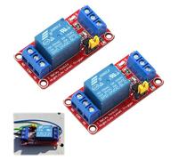 Relais pour Arduino, 4 pièces Relais 5v, Module Relais, Relais, Mini Module Relais Diy, 5V, Toutes les interfaces peuvent être connectées directement et acheminées via des borniers, Bleu et rouge.