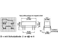 Relais Reed DIP-8 StandexMeder Electronics DIP05-1C90-51D 3205001151 1 inverseur (RT) 5 V/DC 0.5 A 10 W 1 pc(s)