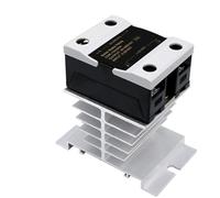 Relais régulateur de tension de puissance SSR 0-10V 4-20MA 0-5V, 1 pièce, 10A 25A 40A DA AA DD VA, relais à semi-conducteurs monophasé avec dissipateur de chaleur(40A,DC control DC)