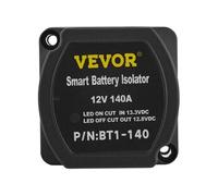VEVOR Kit de Relais Sensible à la Tension 12 V 140 A Kit d'Isolateur de Batterie Double, Relais de Batterie Charge Divisé Universel étanche avec Cable de Batterie de 6 m pour VTT UTV Camions Camping