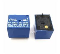 Relais SRD-24VDC-SL-A 4 broches 10 A 250 V CA T73 24 V 2 pièces