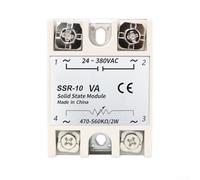 Relais statique -10 VA à -100 VA, 10 A à 100 A Relais de régulation de tension avec dissipateur thermique, contrôle CC 3 V, boîtier ABS ignifuge (-100 VA)