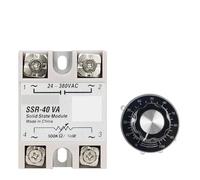 Relais statique SSR-10VA SSR-25VA SSR-40VA Régulateur de tension AC24-380 V Potentiomètre de sortie for contrôleur de température(No Potentiometer,SSR-80VA)