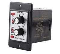 Relais Temporisateur à Bouton, Horloge avec Plage Multi - temps AC110V / 220V, Durable et Précis - Fonction Économie d'Énergie CMOS, Usage Industriel et Domestique