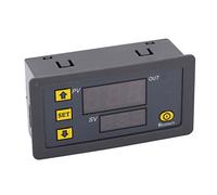 Relais temporisé, 0 à 999 Min Power On/Off Timer Cycle Delay Switch Module Temporisateur Réglable avec Grand écran LCD, Protection contre les Inversions de Connexion (DC12V)