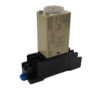 Relais temporisé 10S/30S/60S/3M/5M/10M/30M/60M AC220V DC24V 12V H3Y-2 avec prise(DC24V,10S)