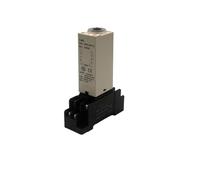 Relais temporisé 1S/5S/10S/30S/60S/3M/5M/10M/30M AC 220V H3Y-2 avec socle (AC220V, 5S)