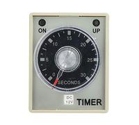 Relais Temporisé 30s 8 Broches DC 12V/24V/110V/220V 35mm Rail Din Retardateur Relais Temporisé Prise Relais de Sécurité Capteur Minuterie Interrupteur pour SystèMe D'automatisation(DC 12V)