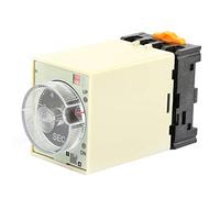 Relais temporisé à la Mise sous Tension, ST3PA-B 0-10S AC 220V Relais temporisé à la Mise sous Tension Relais Bouton de Commande avec Base AC 220V