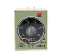 Relais temporisé à retardement, bouton réglable, coque PC anti-interférence, ST3PF, DC24 V, AC110 V, AC220 V, 50/60 Hz, 1 S ~ 10 m, avec base(DC24V,5 minute)