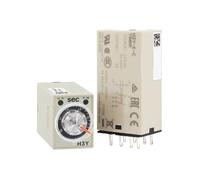 Relais temporisé à semi-conducteurs H3Y-2-C AC220V DC24V 1S 5S 10S 30S 60S 3 mètres 30M(24VDC,H3Y-2-C-1S)