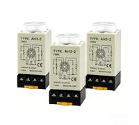 Relais Temporisé AH3-2, Commande De Commutateur De Synchronisation De Retard De Mise Sous Tension Avec Base, DC12V, Synchronisation 60 Secondes, Bornier À Huit Broches(Pack Of 3)