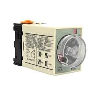 Relais temporisé avec prise de Base à 8 broches, AC 220V 110V 380V DC24V DC12V(AC 220V,ST3P A-C)