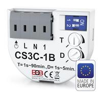 ELEKTROBOCK CS3C-1B Relais temporisé - 230 V - Avec bornes enfichables - Allumage retardé - Pour ventilateur et éclairage - Encastré