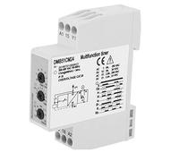 Relais temporisé, interrupteur à retardement du relais temporisé multi-tension à courant continu 24V et alternatif 24-240V avec choix de 7 fonctions
