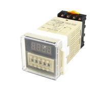 Relais temporisé numérique DH48S-2Z H5CN 0,01 s-99H99M, 8 broches SPDT, 2 groupes de contacts, retard DC12 V DC24 V AC110 V AC220 V(AC220V)