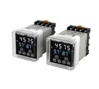 Relais temporisé numérique DH48S-S/1Z/2Z, retard de Cycle Programmable AC220V AC380V DC24V DC12V avec Base de prise, Rail Din à 8 broches 0.01S-9999H, 1 pièce(DH48S-1Z AC220V)