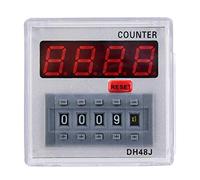 Relais Temporisé, Relais de compteur numérique, compteur de réinitialisation de terminal de relais de compteur électronique avec affichage à LED, 1-999900 11 broches DH48J-A 24V/220V(220VAC)