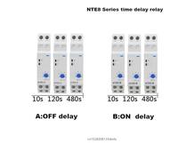Relais temporisé série NTE8, contrôle de la mise hors tension, temporisation de mise sous tension, NTE8-A, NTE8-B, 10 s, 120 s, 480 s, 220 V CA, 24 V CC(NTE8 12-120S AC220V)
