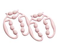 Relajador De Piernas, Relajador De Piernas 12 Rodillos, Round Leg Roller, 9 Wheel Round Leg Roller, for Arms, Legs, Neck Muscle Relief, 360° Massage Tool for Men and Women (Pink,2PC)