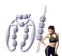 Relajador de Piernas, Relajador De Piernas De 12 Rodillos Manuel, Rouleau Masseur de Jambes, Roue Circulaire Jambe, 360 Degrés Jambes Cou Musculaires Mains Bras Relaxant (Violet+9 Roues + Bâton de