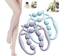 Relajador De Piernas, Relajador De Piernas De 12 Rodillos, Pince circulaire à 9 roues, Rouleau à anneau multifonctionnel à 360 degrés, Défrisant les jambes, le cou, les muscles, les mains, les bras