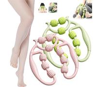 Relajador De Piernas, Relajador De Piernas De 12 Rodillos, Pince circulaire à 9 roues, Rouleau à anneau multifonctionnel à 360 degrés, Défrisant les jambes, le cou, les muscles, les mains, les bras