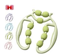 Relajador De Piernas, Relajador De Piernas Manual, 9 Wheel Circular Leg Clamp, Handheld Multifunctional Ring Roller, Multipurpose Massage Tools for Women and Men (Green)