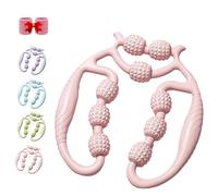 Relajador De Piernas, Relajador De Piernas Manual, 9 Wheel Circular Leg Clamp, Handheld Multifunctional Ring Roller, Multipurpose Massage Tools for Women and Men (Pink)