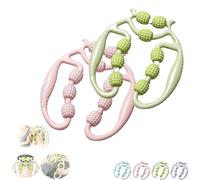 Relajador De Piernas, Relajador De Piernas Manual, 9 Wheel Circular Leg Clamp, Multipurpose Massage Tools for Women and Men (2pcs*pink green)