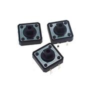 Reland Sun 10 boutons poussoirs tactiles momentanés 12 x 12 x 7,3 mm + 10 capuchons de couleurs (commutateur)