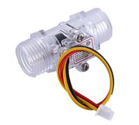 Reland Sun Commutateur de capteur de débit d'eau G1/2" 1-30L/min 1,75 MPa Débitmètre Compteur de débit d'eau Capteur de débit d'eau (YF-201C blanc)