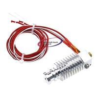 Reland Sun Hotend DIY V5 à tête courte ou longue distance pour extrudeuse Bowden 1,75 mm/3,0 mm 0,2 mm/0,3 mm/0,4 mm Buse en option (longue 0,5 MM-3MM)