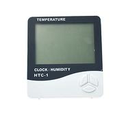 Reland Sun Hygromètre numérique LCD température hygromètre, thermomètre d'intérieur pour serre, rappel sonore d'horloge, moniteur de température de bureau (HTC-1)