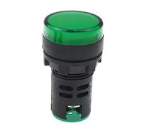 RELAND SUN Indicateur d'alimentation LED de 22 mm - Vert, jaune, rouge, bleu, blanc - AD16-22D/S (6 V, vert)